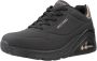 Skechers Uno Wedge Hi Steps 177520-BBK Vrouwen Zwart Sneakers - Thumbnail 5