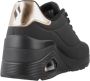 Skechers Uno Wedge Hi Steps 177520-BBK Vrouwen Zwart Sneakers - Thumbnail 7