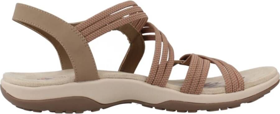 Skechers Zomer Plezier Platte Sandalen Brown Dames