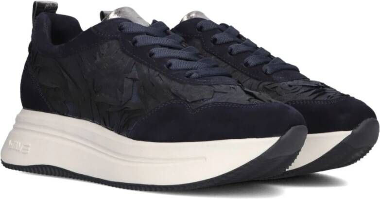 Softwaves Blauwe Suède Lage Sneakers
