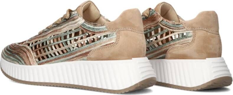 Softwaves Groene lage sneakers voor dames