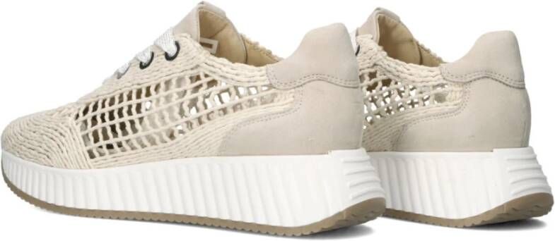 Softwaves Witte lage stijlvolle sneakers