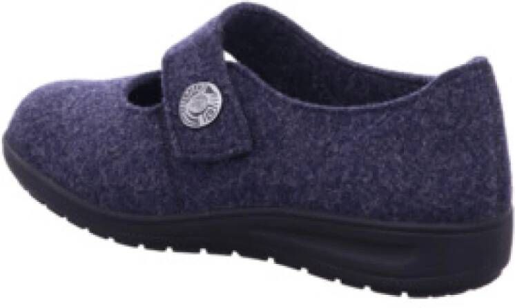 Solidus Blauwe Damesslippers Warm en Comfortabel