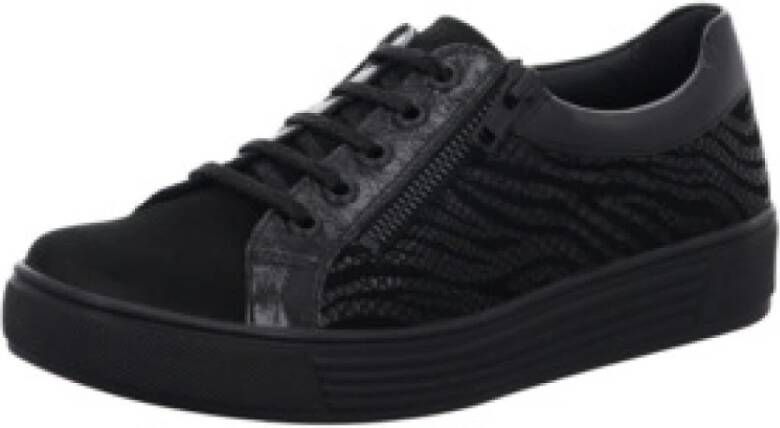 Solidus Casual Veterschoenen in Zwart