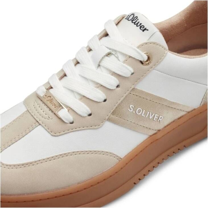 s.Oliver Beige Vetersneakers voor vrouwen