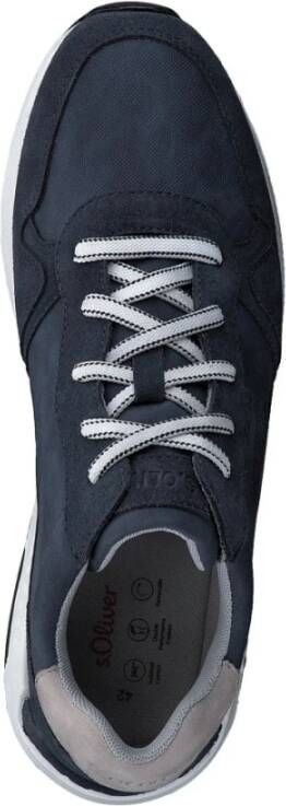 s.Oliver Blauwe Sneakers voor Mannen Blue Heren