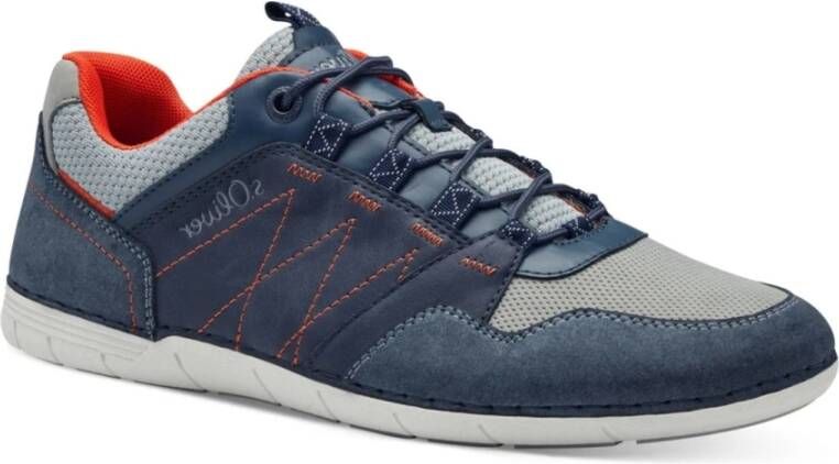 s.Oliver Blauwe Sneakers voor Mannen Multicolor Heren