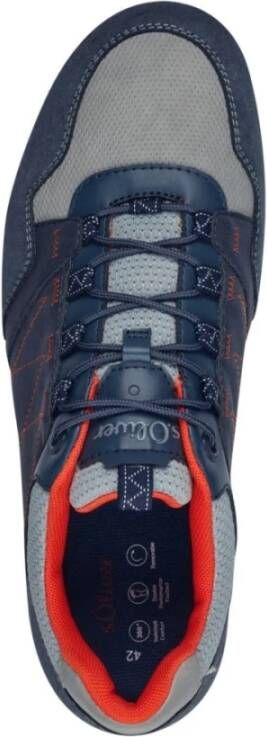 s.Oliver Blauwe Sneakers voor Mannen Multicolor Heren
