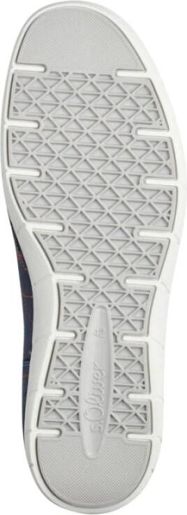 s.Oliver Blauwe Sneakers voor Mannen Multicolor Heren