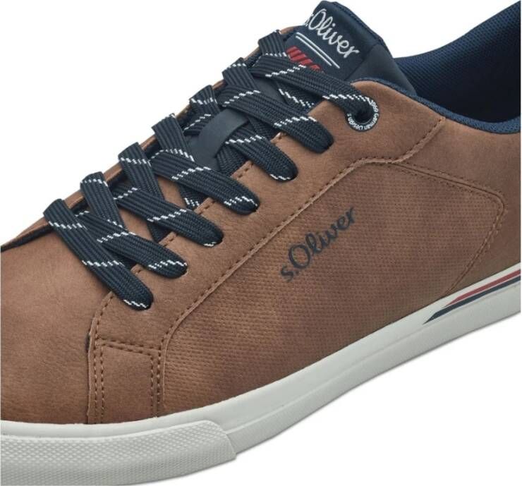 s.Oliver Bruine Vetersneakers voor Mannen