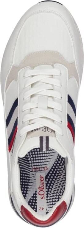 s.Oliver Witte Sneakers voor Mannen Multicolor Heren