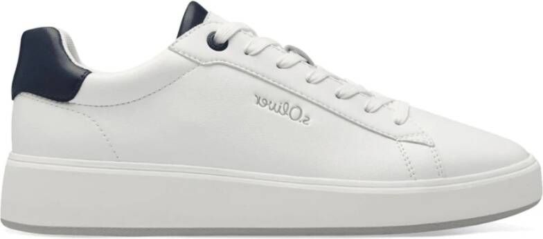 s.Oliver Witte Sneakers voor Mannen White Heren