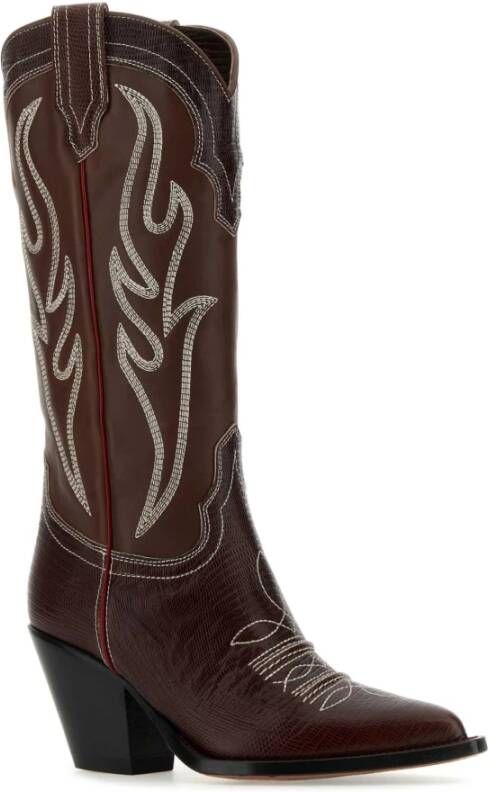 Sonora Bruin leren Santa Fe laarzen hakhoogte 9 cm Bruin Dames