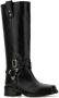 Sonora Zwarte Leren Riem Hoge Laarzen Black Dames - Thumbnail 3