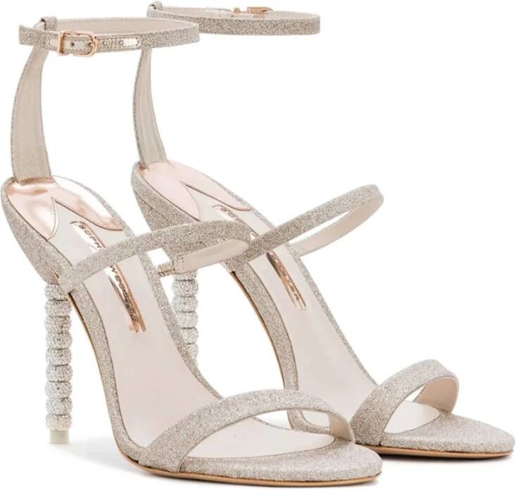 Sophia Webster Champagne Glitter Sandalen Beige Dames