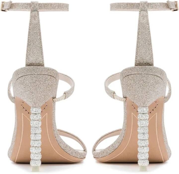 Sophia Webster Champagne Glitter Sandalen Beige Dames