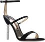 Sophia Webster Zwarte Satijnen Platte Schoenen met Kristal Kralen Hak Detail Black Dames - Thumbnail 4
