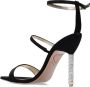 Sophia Webster Zwarte Satijnen Platte Schoenen met Kristal Kralen Hak Detail Black Dames - Thumbnail 5