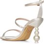 Sophia Webster Ivoor Satijnen Sandalen met Parelhakken White Dames - Thumbnail 10
