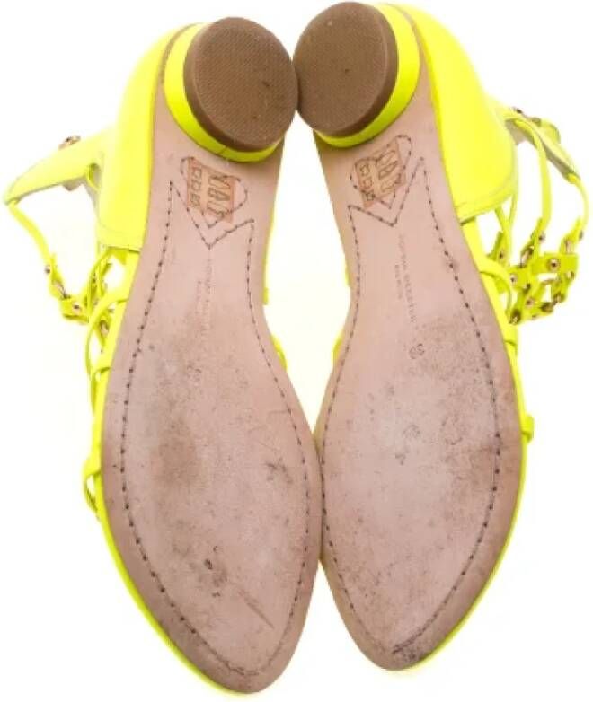 Sophia Webster Pre-owned Leather sandals Green Dames