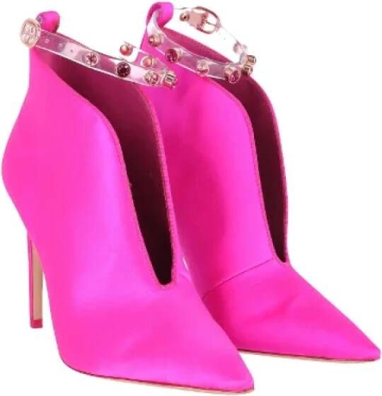Sophia Webster Pre-owned Satin boots Pink Dames