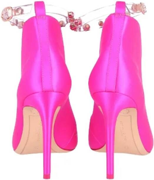 Sophia Webster Pre-owned Satin boots Pink Dames
