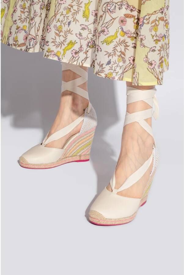 Sophia Webster Valentina sleehak espadrilles Beige Dames