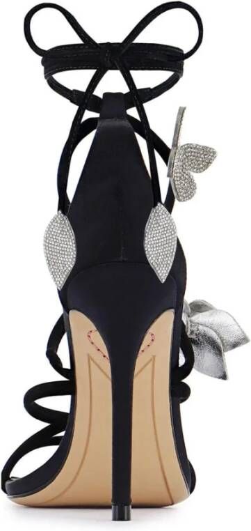 Sophia Webster Zwarte Kristal Sandalen