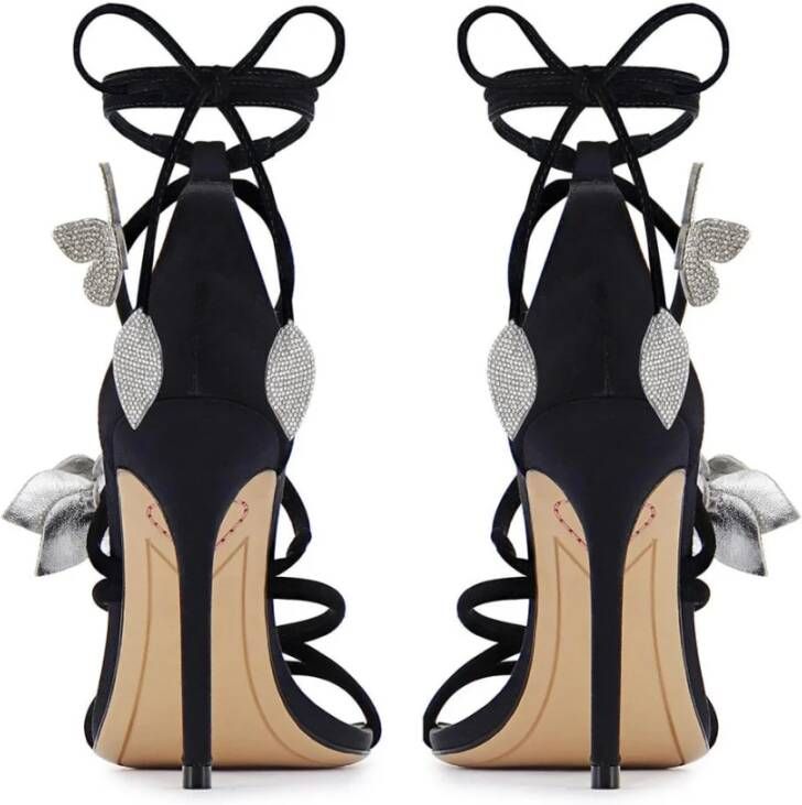 Sophia Webster Zwarte Kristal Sandalen Black Dames