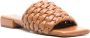 Souliers Martinez Gevlochten leren sandalen Beige Dames - Thumbnail 2