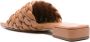 Souliers Martinez Gevlochten leren sandalen Beige Dames - Thumbnail 3