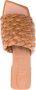 Souliers Martinez Gevlochten leren sandalen Beige Dames - Thumbnail 4