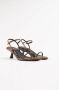 Souliers Martinez Python Leren Sandalen Brown Dames - Thumbnail 3