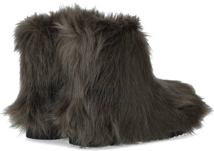 Stand Studio Grijze Faux Fur Enkellaars