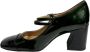 Status Groene en zwarte lakleren pumps Green Dames - Thumbnail 2