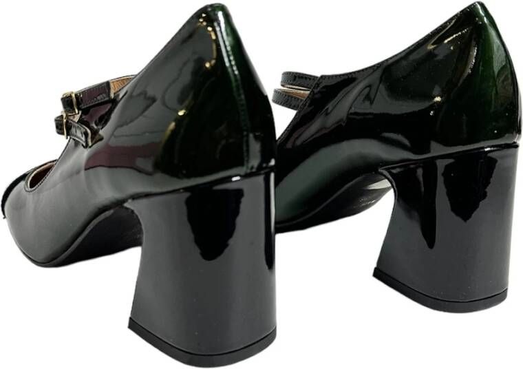 Status Groene en zwarte lakleren pumps Green Dames