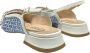 Status Leren en raffia ballerina schoenen Blue Dames - Thumbnail 3