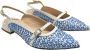 Status Leren en raffia ballerina schoenen Blue Dames - Thumbnail 4