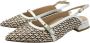 Status Leren en raffia ballerina schoenen Brown Dames - Thumbnail 2