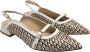 Status Leren en raffia ballerina schoenen Brown Dames - Thumbnail 3