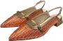 Status Raffia Ballerina Lage Polyester Schoenen Orange Dames - Thumbnail 3