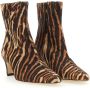 Staud Gedrukte Ponyhuid Enkellaarzen Brown Dames - Thumbnail 3