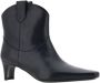 Staud Western Wally Leren Enkellaarzen Black Dames - Thumbnail 2