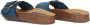 STEFANO LAURAN Slippers Dames Bio Gevlochten 1 Band Slipper Met Gesp Maat: 38 Materiaal: Leer Kleur: Blauw - Thumbnail 3