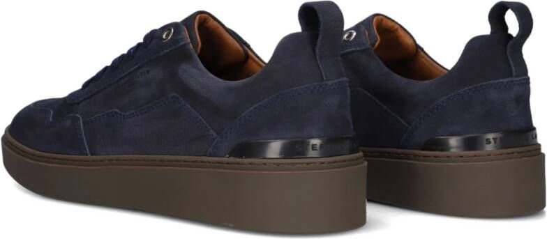 Stefano Lauran Blauwe lage sneakers voor heren