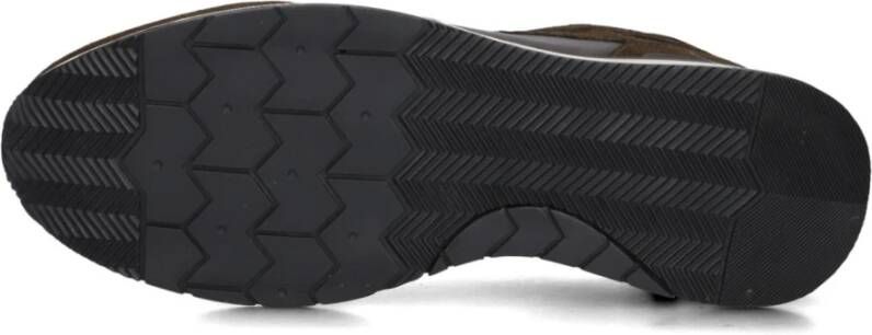 Stefano Lauran Bruin Leren Lage Sneakers