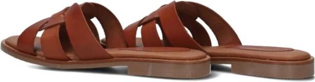 Stefano Lauran Elegante Cognac Leren Slippers