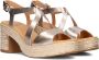Stefano Lauran Gouden Leren Sandalen met Thong Stijl Yellow Dames - Thumbnail 2
