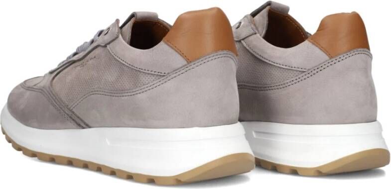Stefano Lauran Grijze Vetersneakers voor Heren