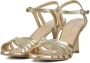 Stefano Lauran Sandalen Dames Damesschoenen Leer Blokhak hoogte S3129 Goud - Thumbnail 2